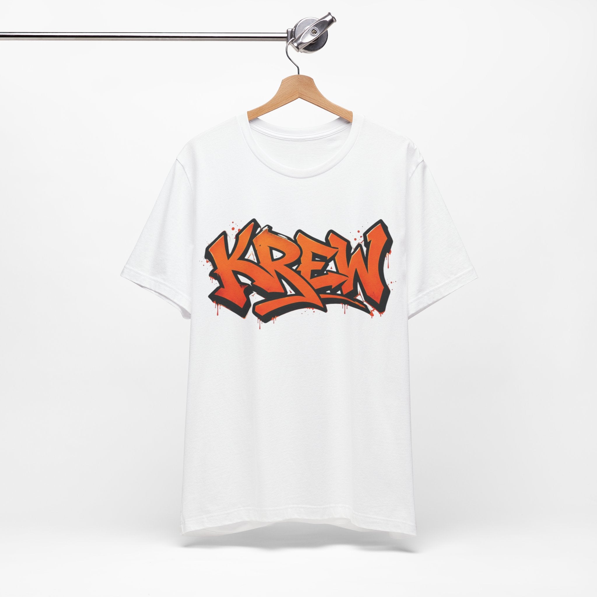 Krew Graffiti Tee — Youthful Streetwear Short Sleeve T-Shirt
