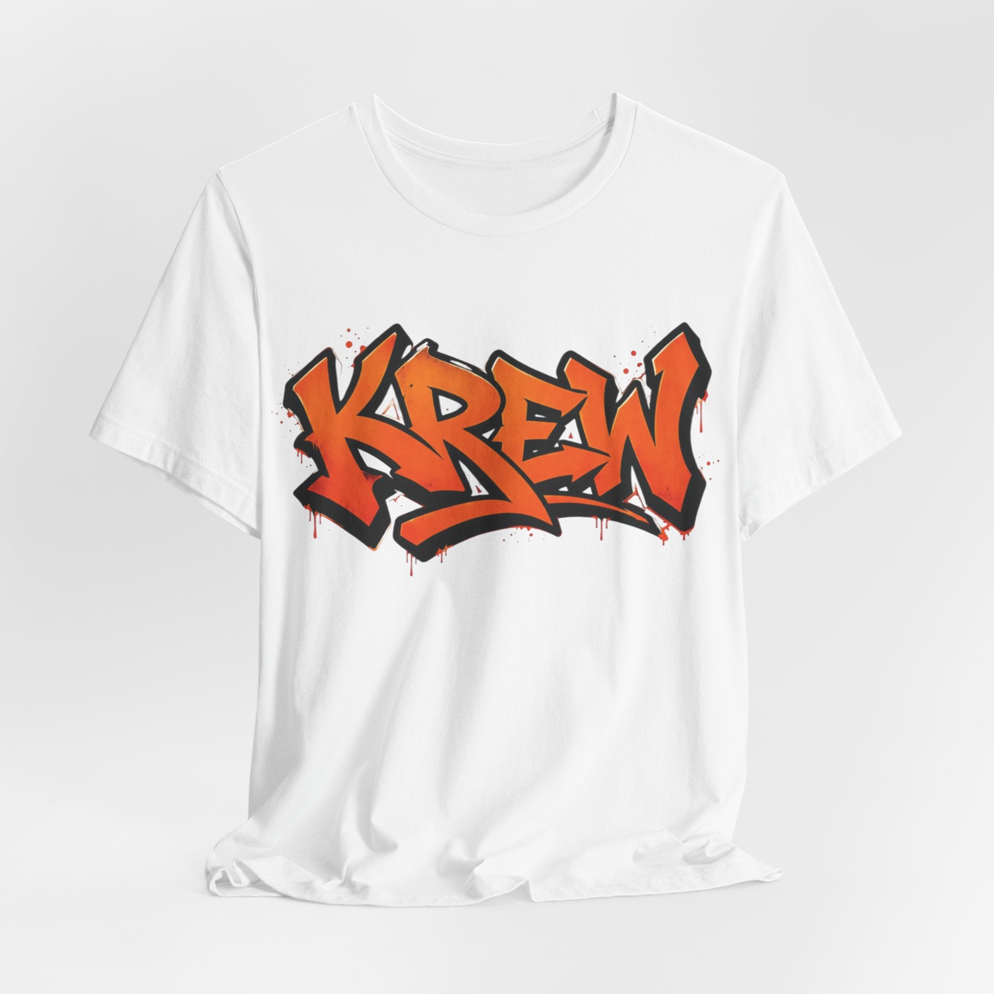 Krew Graffiti Tee — Youthful Streetwear Short Sleeve T-Shirt