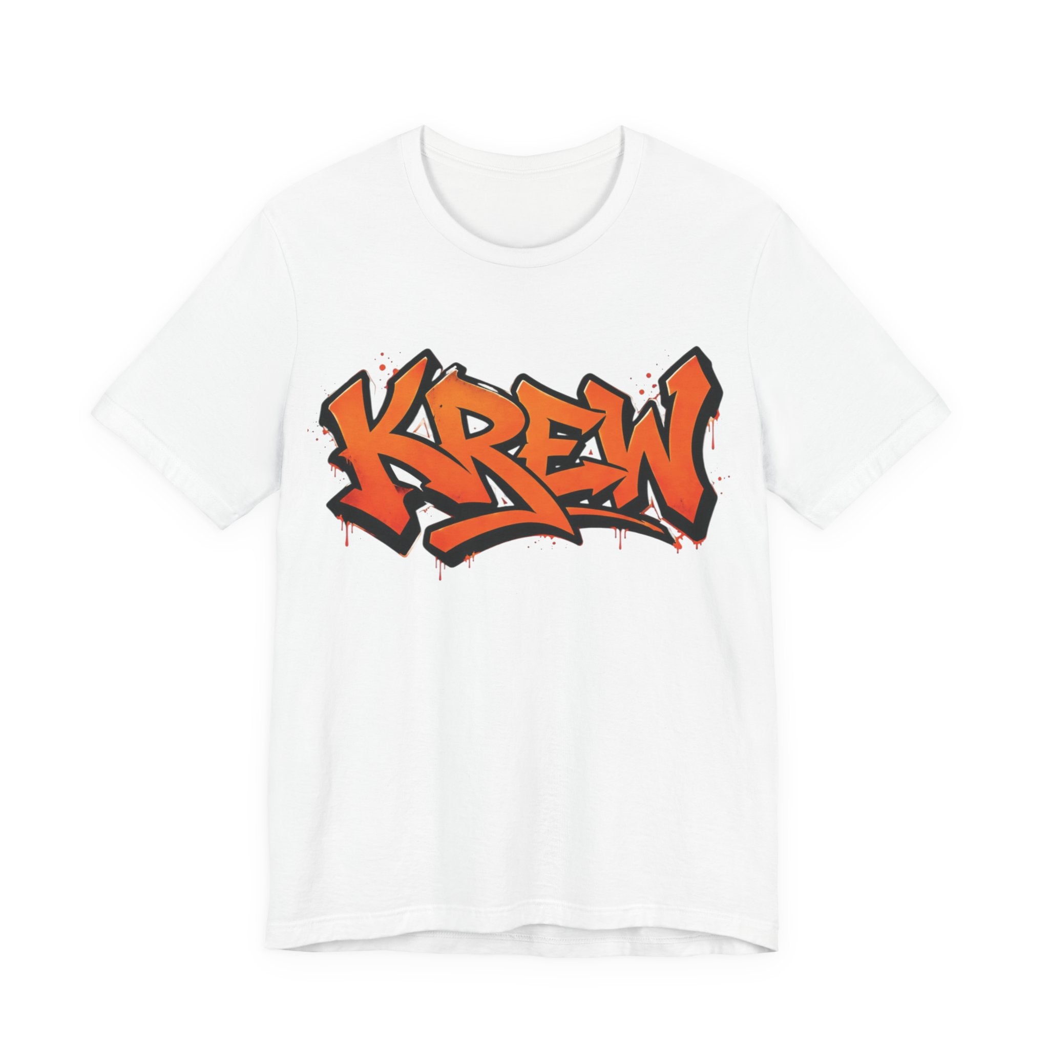 Krew Graffiti Tee — Youthful Streetwear Short Sleeve T-Shirt