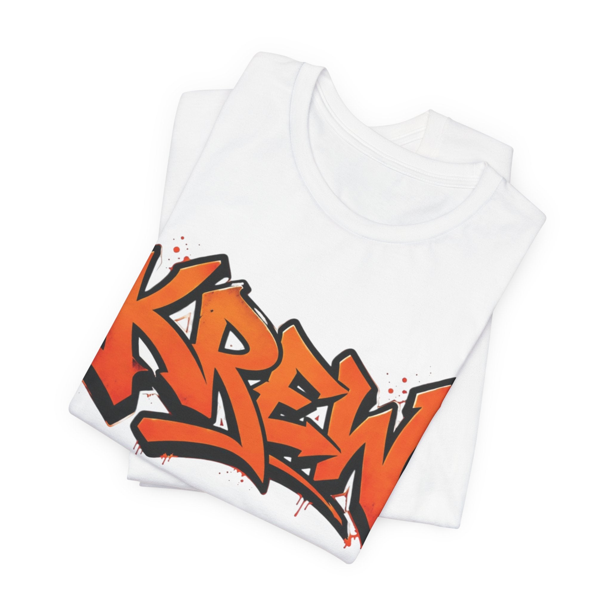 Krew Graffiti Tee — Youthful Streetwear Short Sleeve T-Shirt